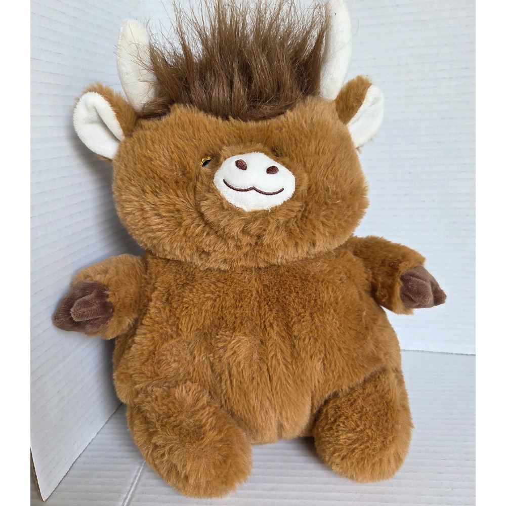 Fiesta Chubby Longhorn Cow Highland Brown Plush Stuffed Animal‎ C23643